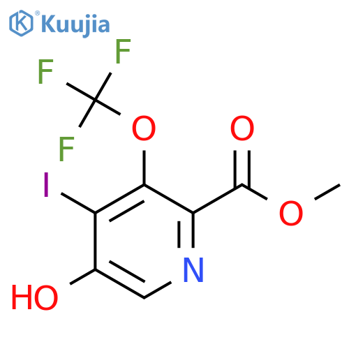 Methyl 5-hydroxy-4-iodo-3-(trifluoromethoxy)pyridine-2-carboxylate structure