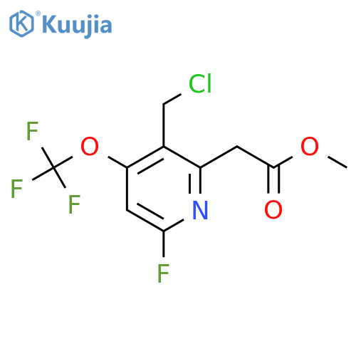 Methyl 3-(chloromethyl)-6-fluoro-4-(trifluoromethoxy)pyridine-2-acetate structure