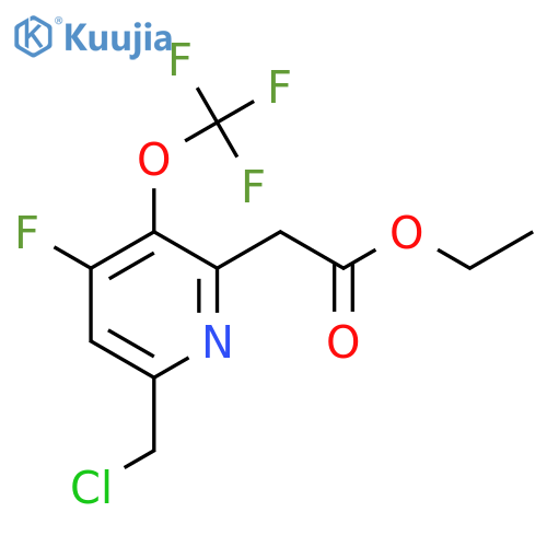 Ethyl 6-(chloromethyl)-4-fluoro-3-(trifluoromethoxy)pyridine-2-acetate structure