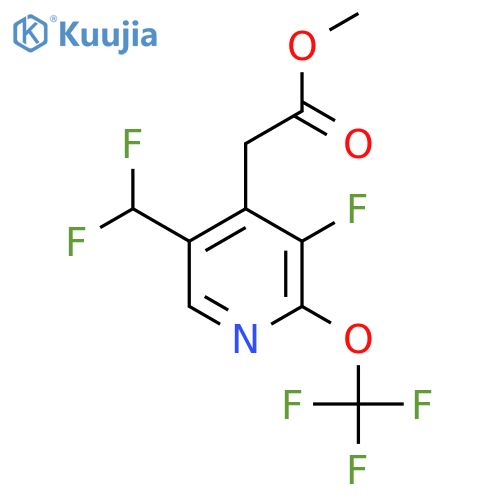 Methyl 5-(difluoromethyl)-3-fluoro-2-(trifluoromethoxy)pyridine-4-acetate structure
