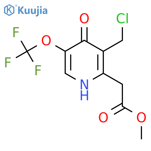 Methyl 3-(chloromethyl)-4-hydroxy-5-(trifluoromethoxy)pyridine-2-acetate structure