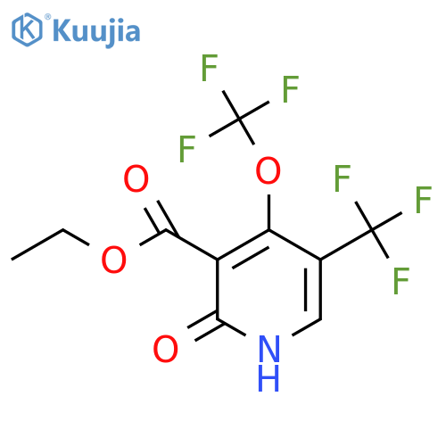 Ethyl 2-hydroxy-4-(trifluoromethoxy)-5-(trifluoromethyl)pyridine-3-carboxylate structure