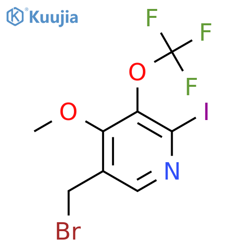 5-(Bromomethyl)-2-iodo-4-methoxy-3-(trifluoromethoxy)pyridine structure