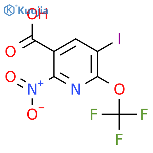 3-Iodo-6-nitro-2-(trifluoromethoxy)pyridine-5-carboxylic acid structure