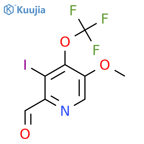 3-Iodo-5-methoxy-4-(trifluoromethoxy)pyridine-2-carboxaldehyde structure