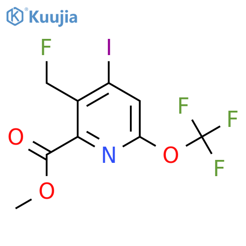 Methyl 3-(fluoromethyl)-4-iodo-6-(trifluoromethoxy)pyridine-2-carboxylate structure