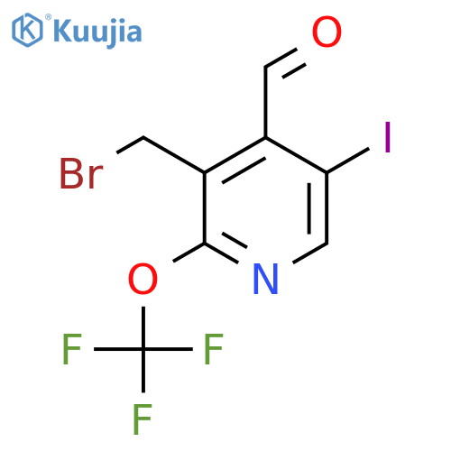 3-(Bromomethyl)-5-iodo-2-(trifluoromethoxy)pyridine-4-carboxaldehyde structure