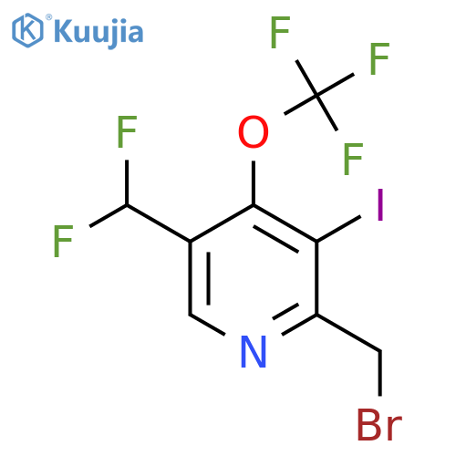 2-(Bromomethyl)-5-(difluoromethyl)-3-iodo-4-(trifluoromethoxy)pyridine structure