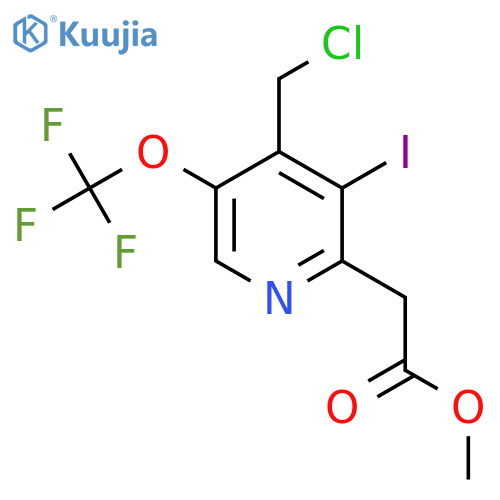 Methyl 4-(chloromethyl)-3-iodo-5-(trifluoromethoxy)pyridine-2-acetate structure