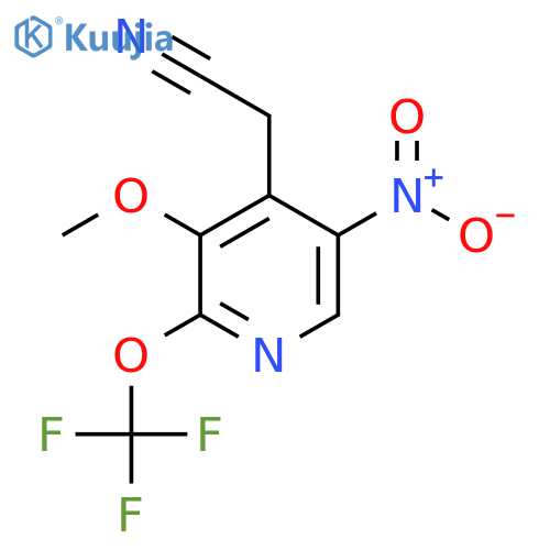 3-Methoxy-5-nitro-2-(trifluoromethoxy)pyridine-4-acetonitrile structure