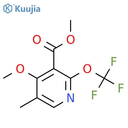 Methyl 4-methoxy-5-methyl-2-(trifluoromethoxy)pyridine-3-carboxylate structure