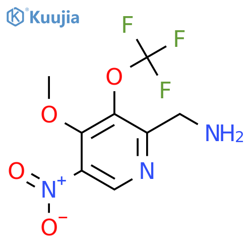 2-(Aminomethyl)-4-methoxy-5-nitro-3-(trifluoromethoxy)pyridine structure