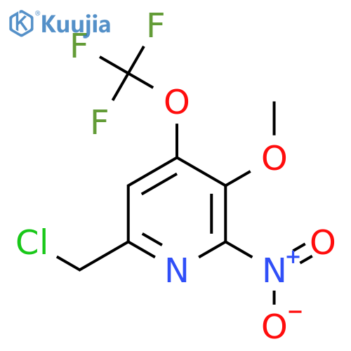 6-(Chloromethyl)-3-methoxy-2-nitro-4-(trifluoromethoxy)pyridine structure
