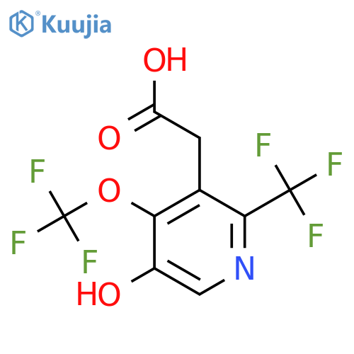 5-Hydroxy-4-(trifluoromethoxy)-2-(trifluoromethyl)pyridine-3-acetic acid structure