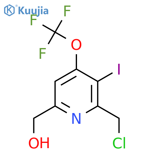 2-(Chloromethyl)-3-iodo-4-(trifluoromethoxy)pyridine-6-methanol structure