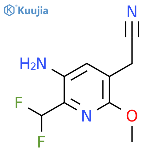 3-Amino-2-(difluoromethyl)-6-methoxypyridine-5-acetonitrile structure