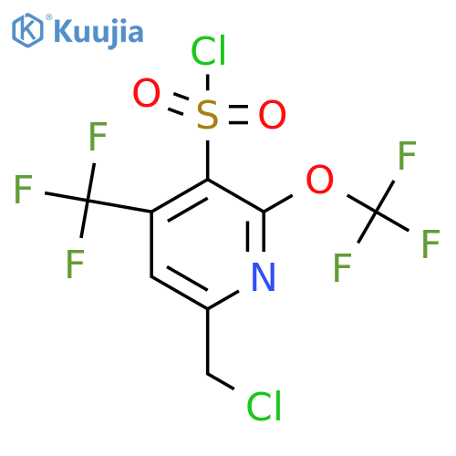 6-(Chloromethyl)-2-(trifluoromethoxy)-4-(trifluoromethyl)pyridine-3-sulfonyl chloride structure