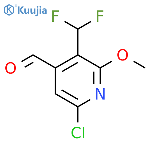 6-Chloro-3-(difluoromethyl)-2-methoxypyridine-4-carboxaldehyde structure
