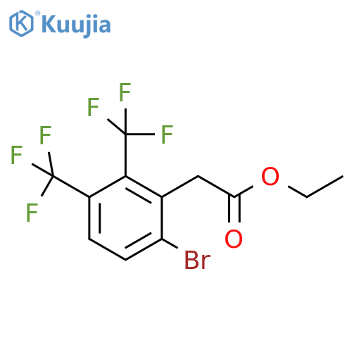 Ethyl 2,3-bis(trifluoromethyl)-6-bromophenylacetate structure