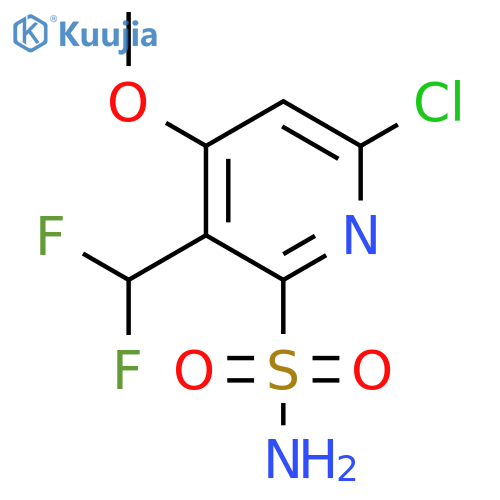 6-Chloro-3-(difluoromethyl)-4-methoxypyridine-2-sulfonamide structure
