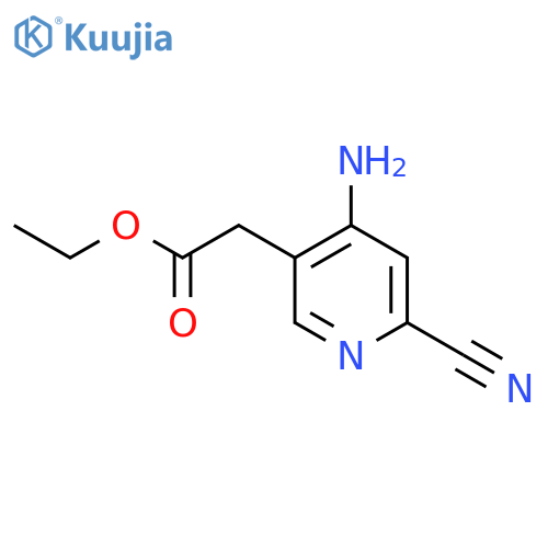 Ethyl 4-amino-2-cyanopyridine-5-acetate structure