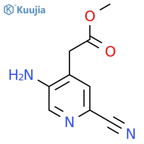 Methyl 5-amino-2-cyanopyridine-4-acetate structure
