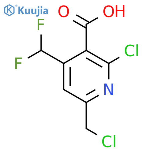 2-Chloro-6-(chloromethyl)-4-(difluoromethyl)pyridine-3-carboxylic acid structure