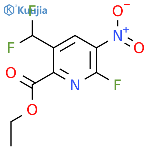 Ethyl 5-(difluoromethyl)-2-fluoro-3-nitropyridine-6-carboxylate structure