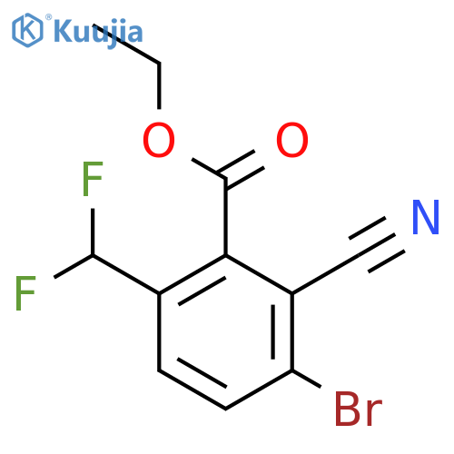 Ethyl 3-bromo-2-cyano-6-(difluoromethyl)benzoate structure