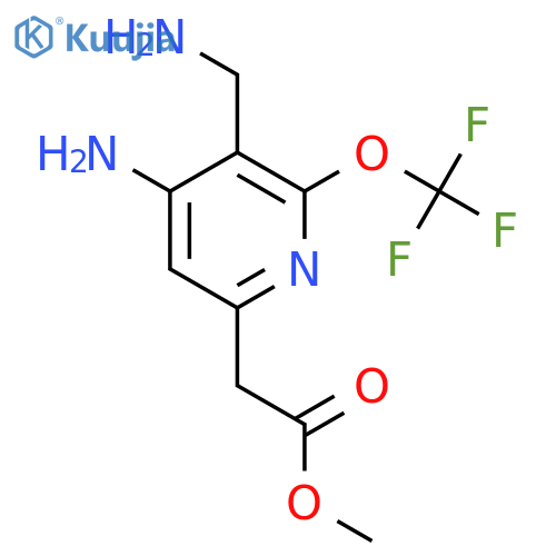 Methyl 4-amino-3-(aminomethyl)-2-(trifluoromethoxy)pyridine-6-acetate structure