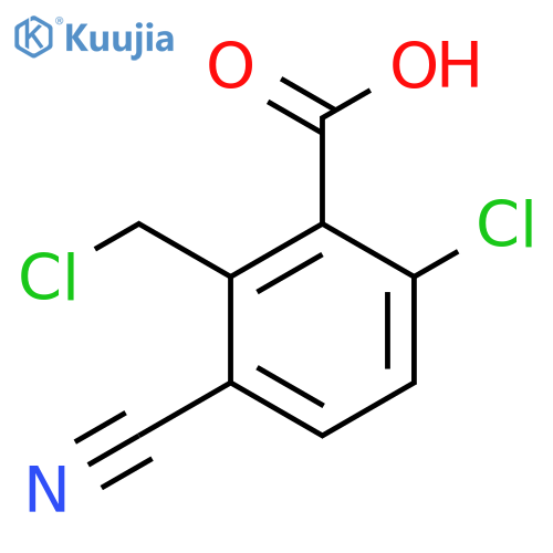 6-Chloro-2-chloromethyl-3-cyanobenzoic acid structure
