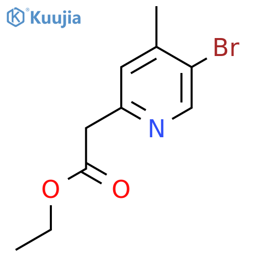 Ethyl 5-bromo-4-methylpyridine-2-acetate structure