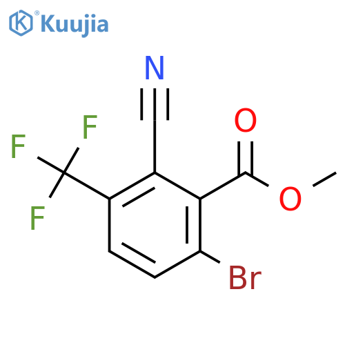 Methyl 6-bromo-2-cyano-3-(trifluoromethyl)benzoate structure
