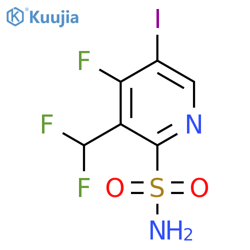 3-(Difluoromethyl)-4-fluoro-5-iodopyridine-2-sulfonamide structure