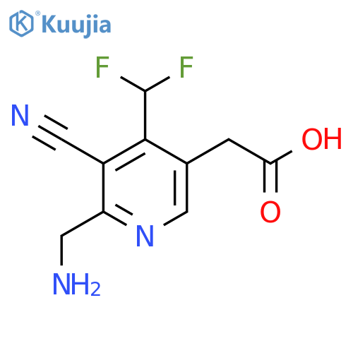 2-(Aminomethyl)-3-cyano-4-(difluoromethyl)pyridine-5-acetic acid structure