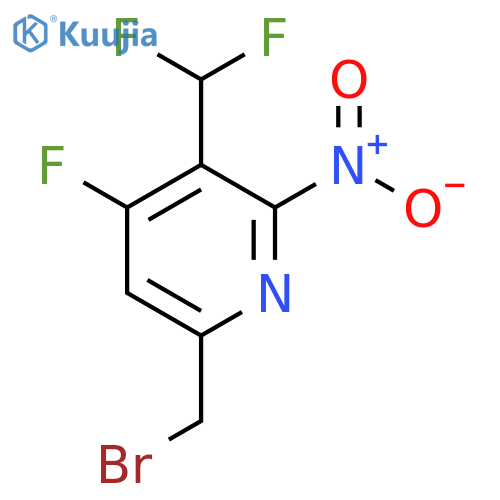6-(Bromomethyl)-3-(difluoromethyl)-4-fluoro-2-nitropyridine structure