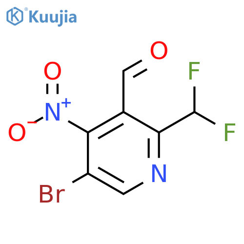 5-Bromo-2-(difluoromethyl)-4-nitropyridine-3-carboxaldehyde structure