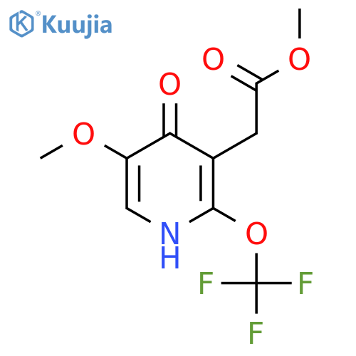 Methyl 4-hydroxy-5-methoxy-2-(trifluoromethoxy)pyridine-3-acetate structure