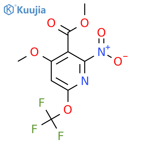 Methyl 4-methoxy-2-nitro-6-(trifluoromethoxy)pyridine-3-carboxylate structure