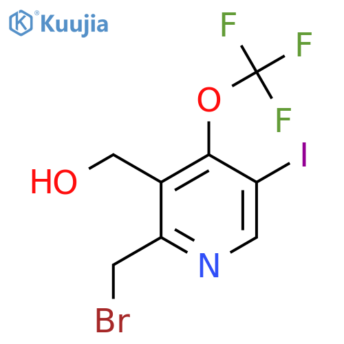 2-(Bromomethyl)-5-iodo-4-(trifluoromethoxy)pyridine-3-methanol structure