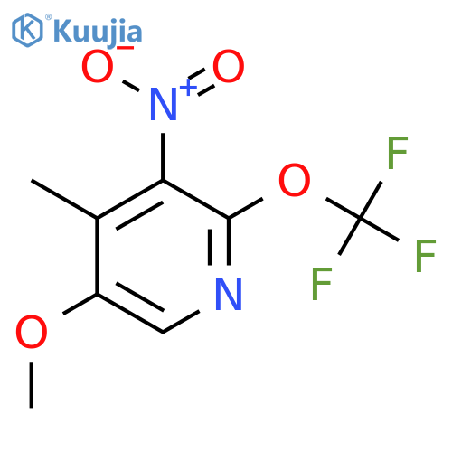 5-Methoxy-4-methyl-3-nitro-2-(trifluoromethoxy)pyridine structure