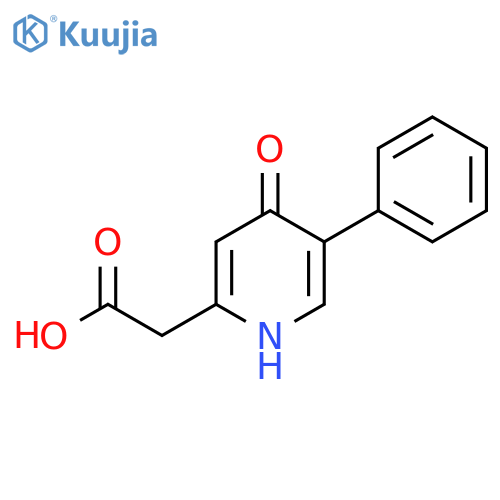 4-Hydroxy-5-phenylpyridine-2-acetic acid structure