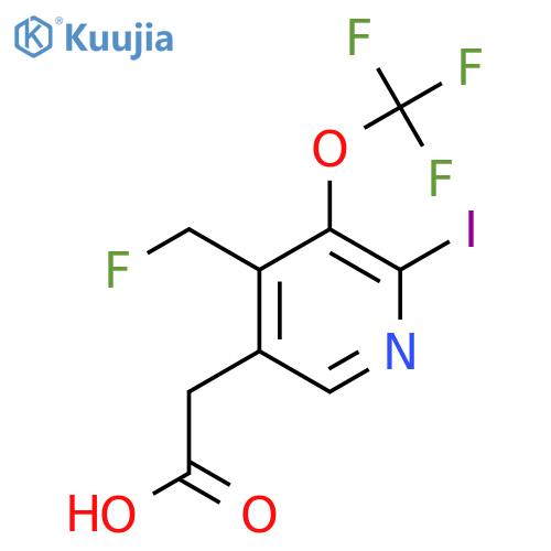 4-(Fluoromethyl)-2-iodo-3-(trifluoromethoxy)pyridine-5-acetic acid structure