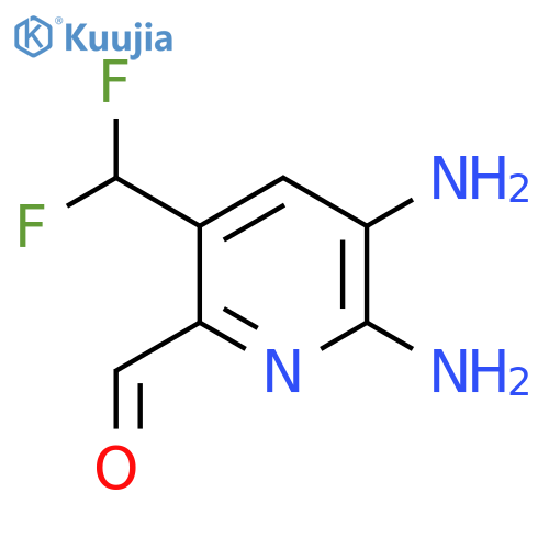 2,3-Diamino-5-(difluoromethyl)pyridine-6-carboxaldehyde structure