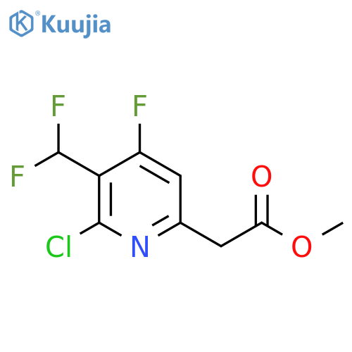 Methyl 2-chloro-3-(difluoromethyl)-4-fluoropyridine-6-acetate structure
