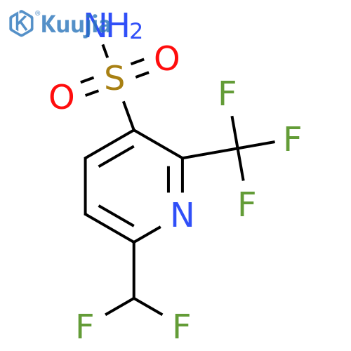6-(Difluoromethyl)-2-(trifluoromethyl)pyridine-3-sulfonamide structure