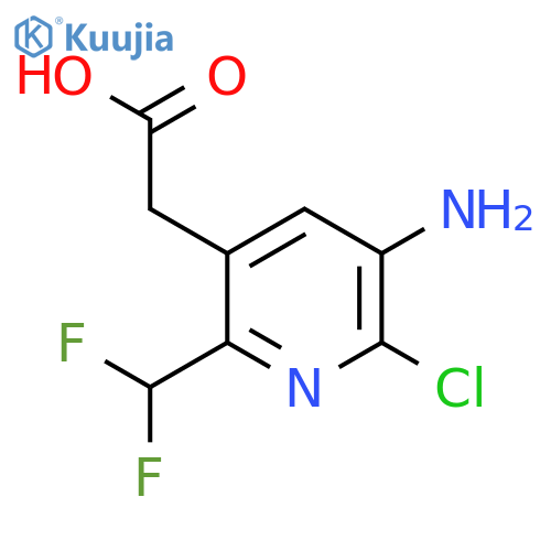 3-Amino-2-chloro-6-(difluoromethyl)pyridine-5-acetic acid structure