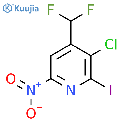 3-Chloro-4-(difluoromethyl)-2-iodo-6-nitropyridine structure