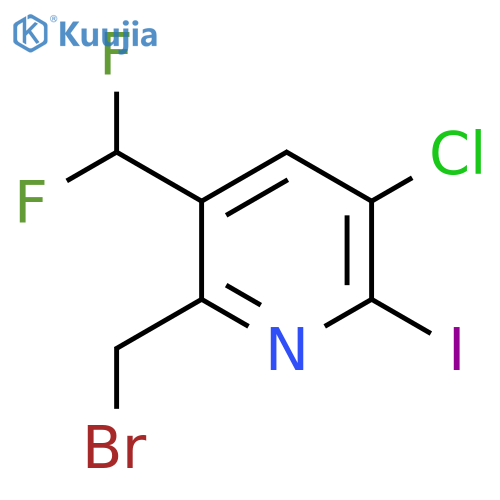 2-(Bromomethyl)-5-chloro-3-(difluoromethyl)-6-iodopyridine structure