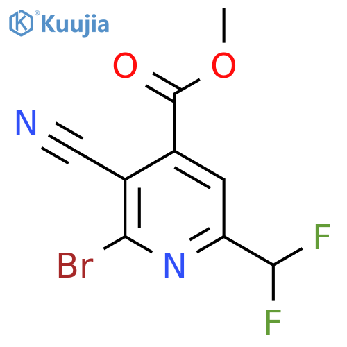 Methyl 2-bromo-3-cyano-6-(difluoromethyl)pyridine-4-carboxylate structure